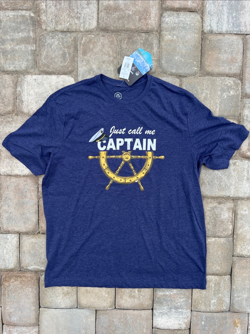 NWT ‼️ Men's Navy 'Just Call Me Captain' Graphic Tee